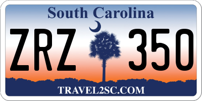 SC license plate ZRZ350