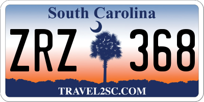 SC license plate ZRZ368