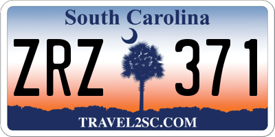 SC license plate ZRZ371