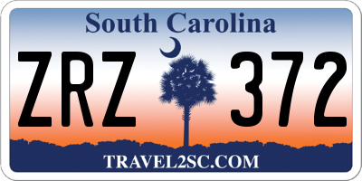 SC license plate ZRZ372