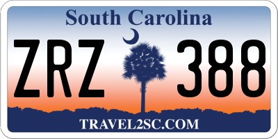 SC license plate ZRZ388