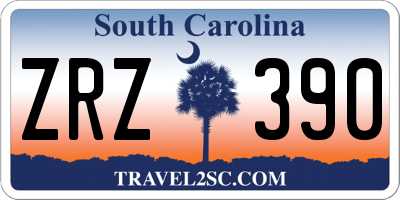 SC license plate ZRZ390