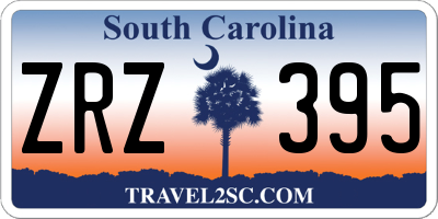 SC license plate ZRZ395