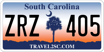 SC license plate ZRZ405