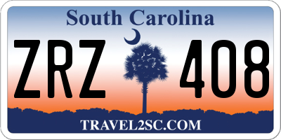 SC license plate ZRZ408