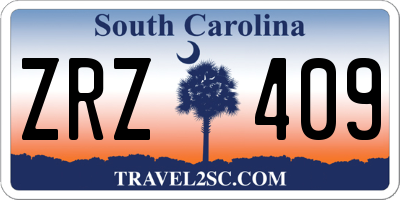 SC license plate ZRZ409