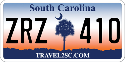 SC license plate ZRZ410