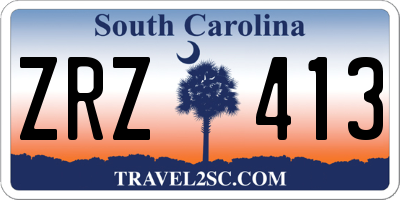 SC license plate ZRZ413
