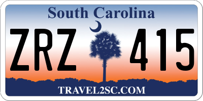 SC license plate ZRZ415