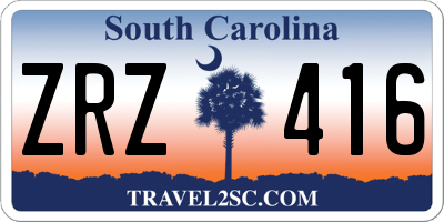 SC license plate ZRZ416
