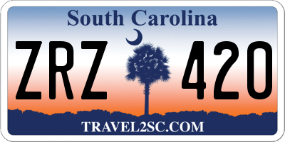 SC license plate ZRZ420