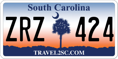 SC license plate ZRZ424