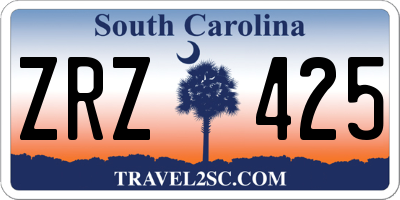 SC license plate ZRZ425