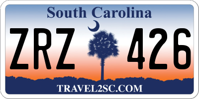 SC license plate ZRZ426