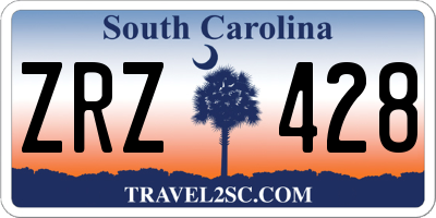 SC license plate ZRZ428