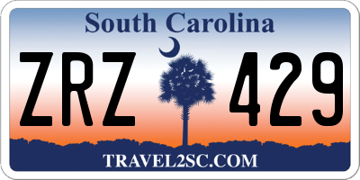 SC license plate ZRZ429