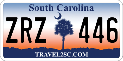 SC license plate ZRZ446