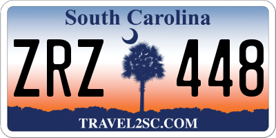 SC license plate ZRZ448