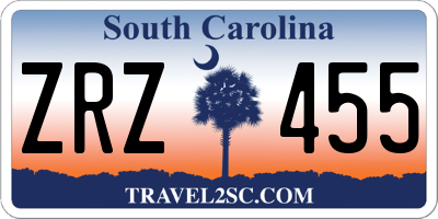 SC license plate ZRZ455