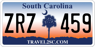 SC license plate ZRZ459