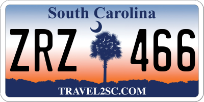 SC license plate ZRZ466