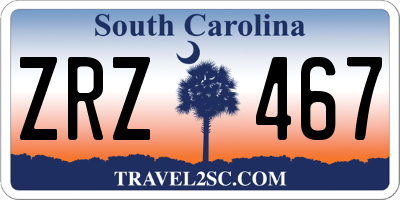 SC license plate ZRZ467