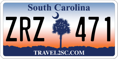 SC license plate ZRZ471