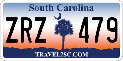SC license plate ZRZ479