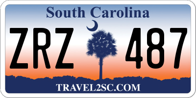 SC license plate ZRZ487
