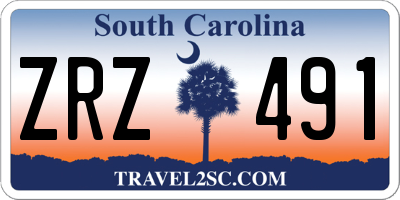 SC license plate ZRZ491