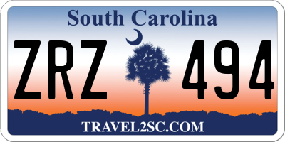 SC license plate ZRZ494