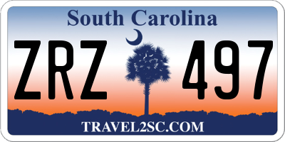 SC license plate ZRZ497
