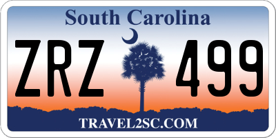 SC license plate ZRZ499