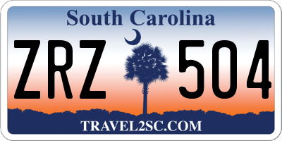 SC license plate ZRZ504