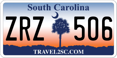 SC license plate ZRZ506