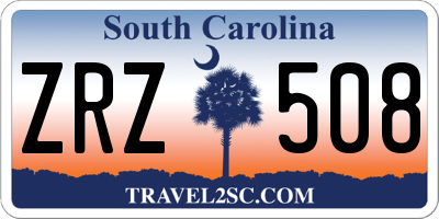 SC license plate ZRZ508