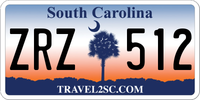 SC license plate ZRZ512