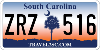 SC license plate ZRZ516