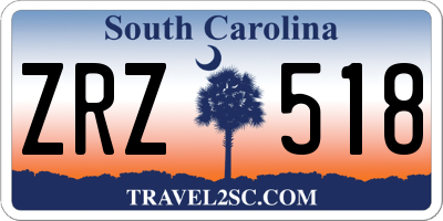 SC license plate ZRZ518