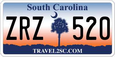 SC license plate ZRZ520