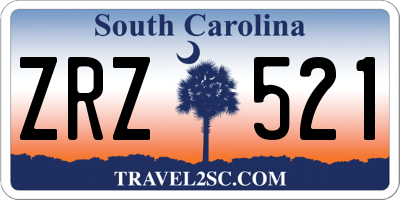 SC license plate ZRZ521