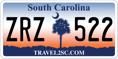 SC license plate ZRZ522
