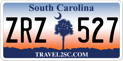SC license plate ZRZ527
