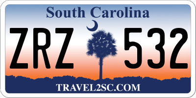 SC license plate ZRZ532