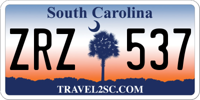 SC license plate ZRZ537