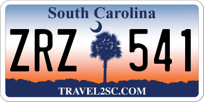SC license plate ZRZ541