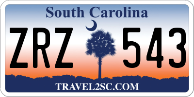 SC license plate ZRZ543