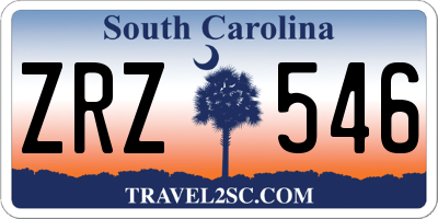 SC license plate ZRZ546