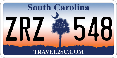 SC license plate ZRZ548
