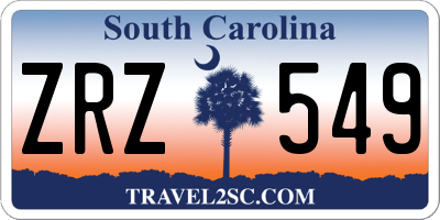 SC license plate ZRZ549